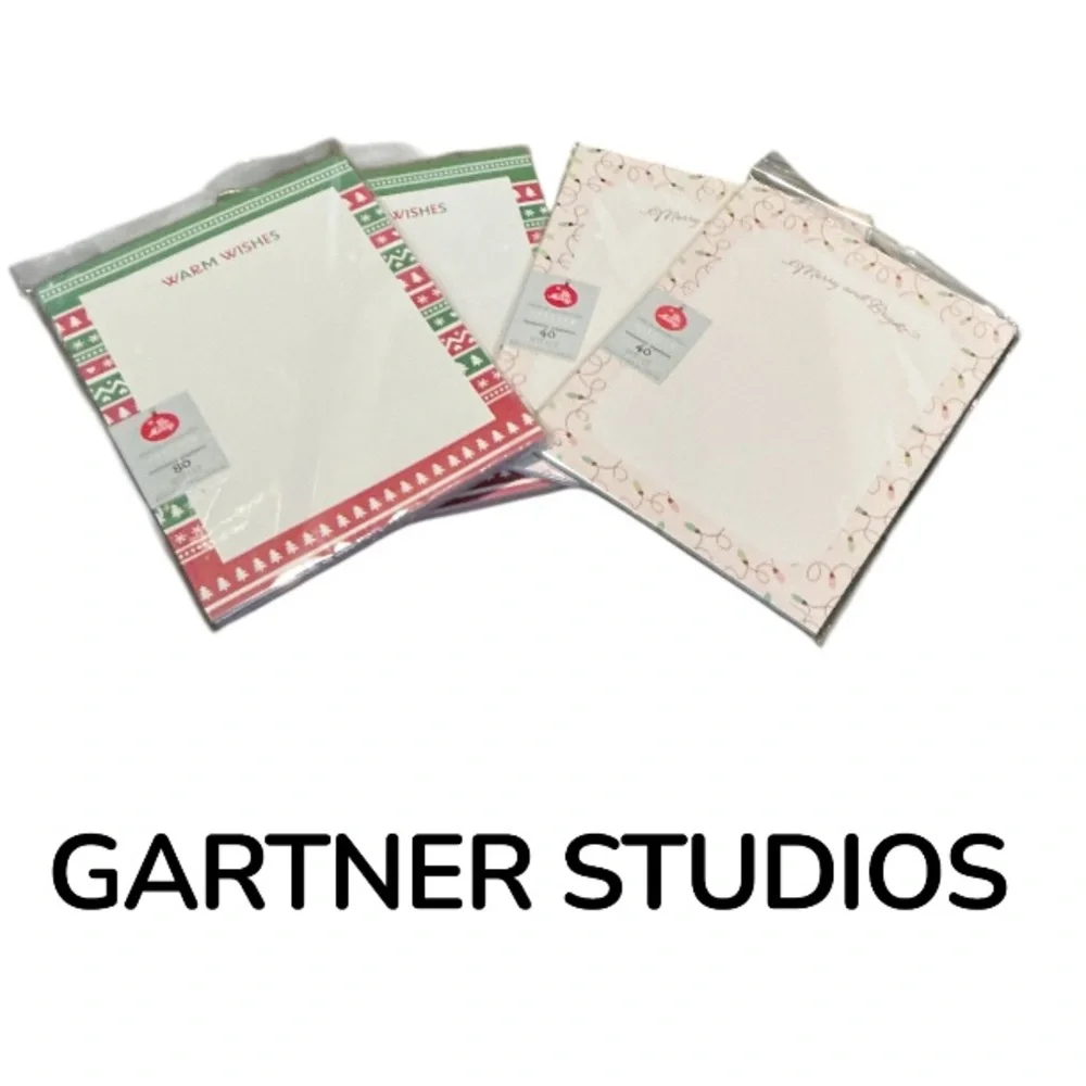 New 4 pack Gartner Studios Christmas holiday Christmas stationery 240 total